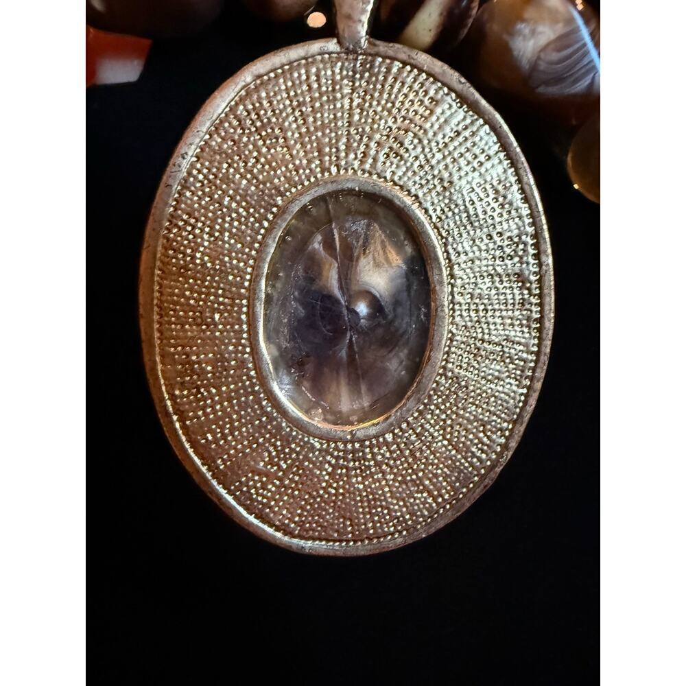 Vintage BOHO Bead and Stone Necklace - Picture 3 of 3